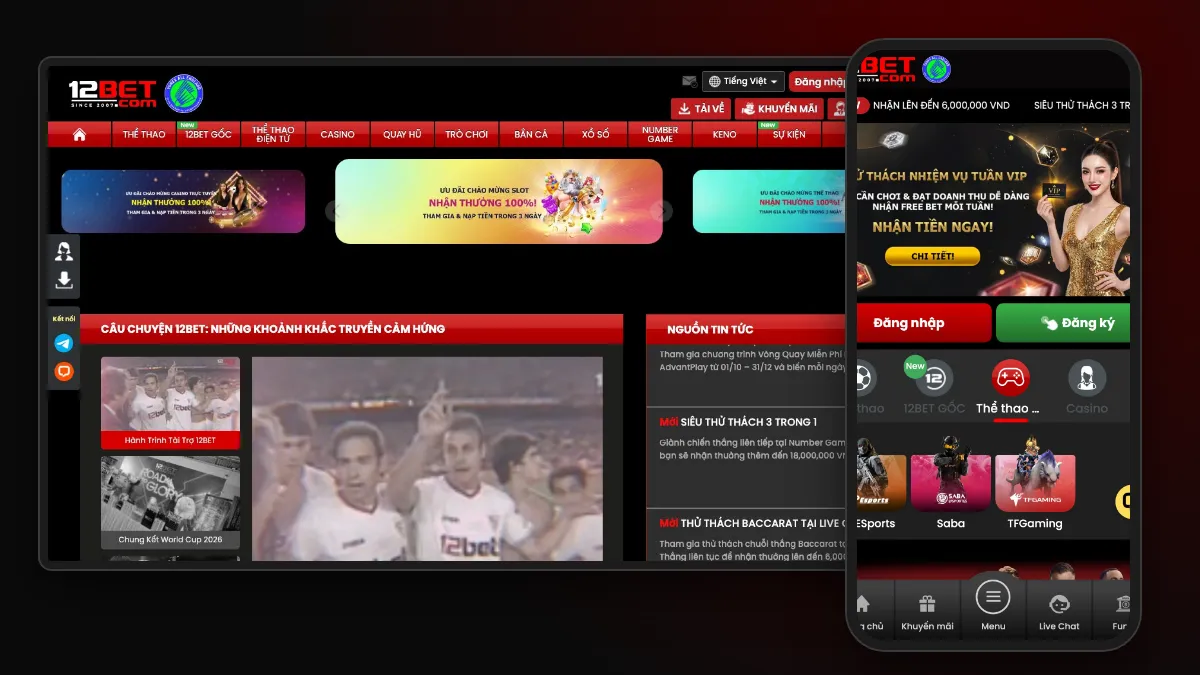 12Bet link dự phòng mới nhất 2026 - truy cập không bị chặn