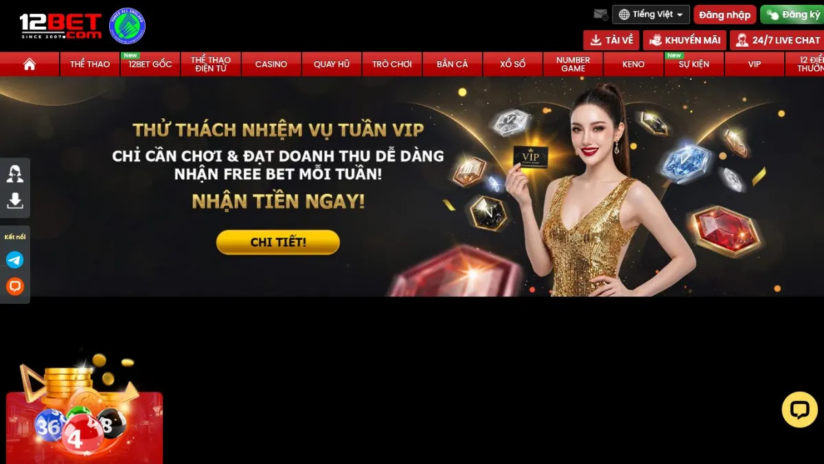 12Bet Number Game - giới thiệu sảnh trò chơi số tại 12Bet