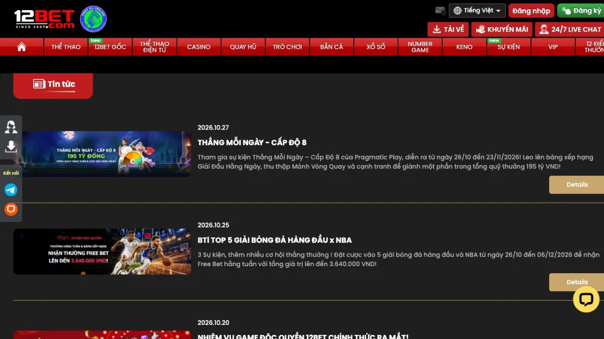 12Bet Promo Code mới nhất 2026 - mã khuyến mãi 12Bet
